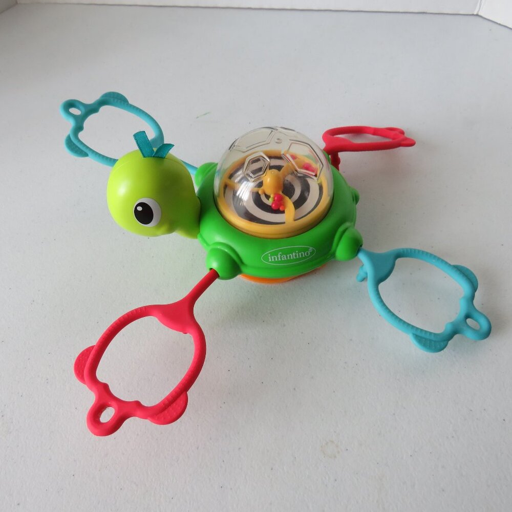 Infantino Link & Spin Suction Cup Turtle Babies Toy 